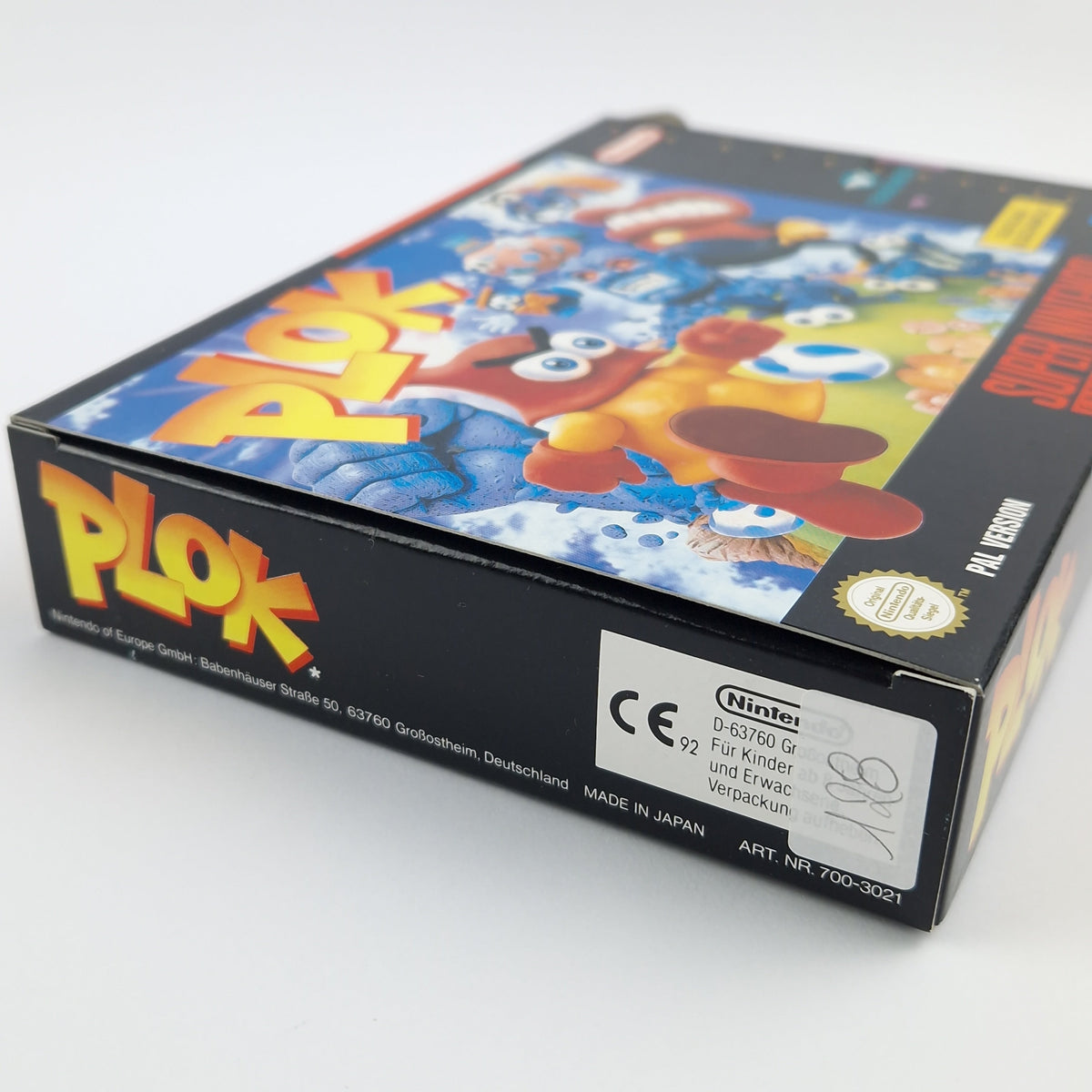 Super Nintendo Spiel – Plok OVP Anleitung PAL CIB SNES