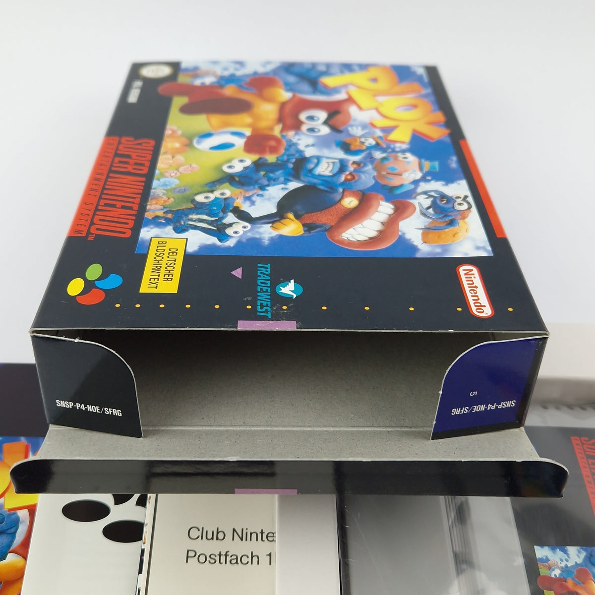 Super Nintendo Spiel – Plok OVP Anleitung PAL CIB SNES