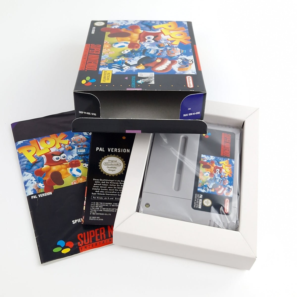 Super Nintendo Spiel – Plok Modul Anleitung OVP PAL NOE