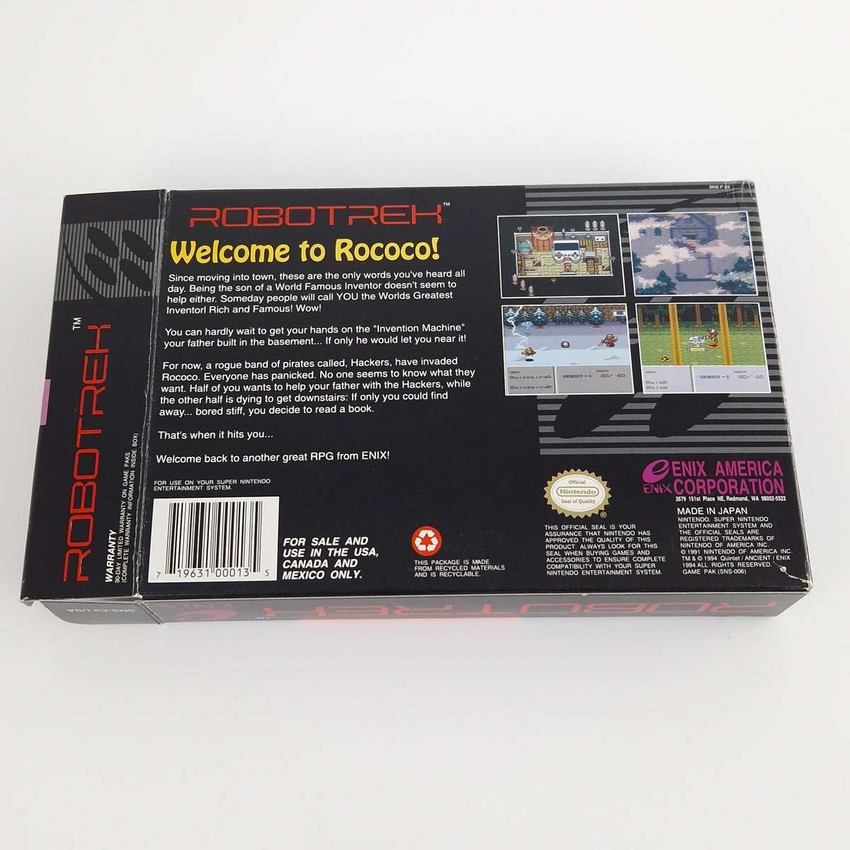 Super Nintendo Spiel – Robotrek OVP NTSC-U/C USA SNES