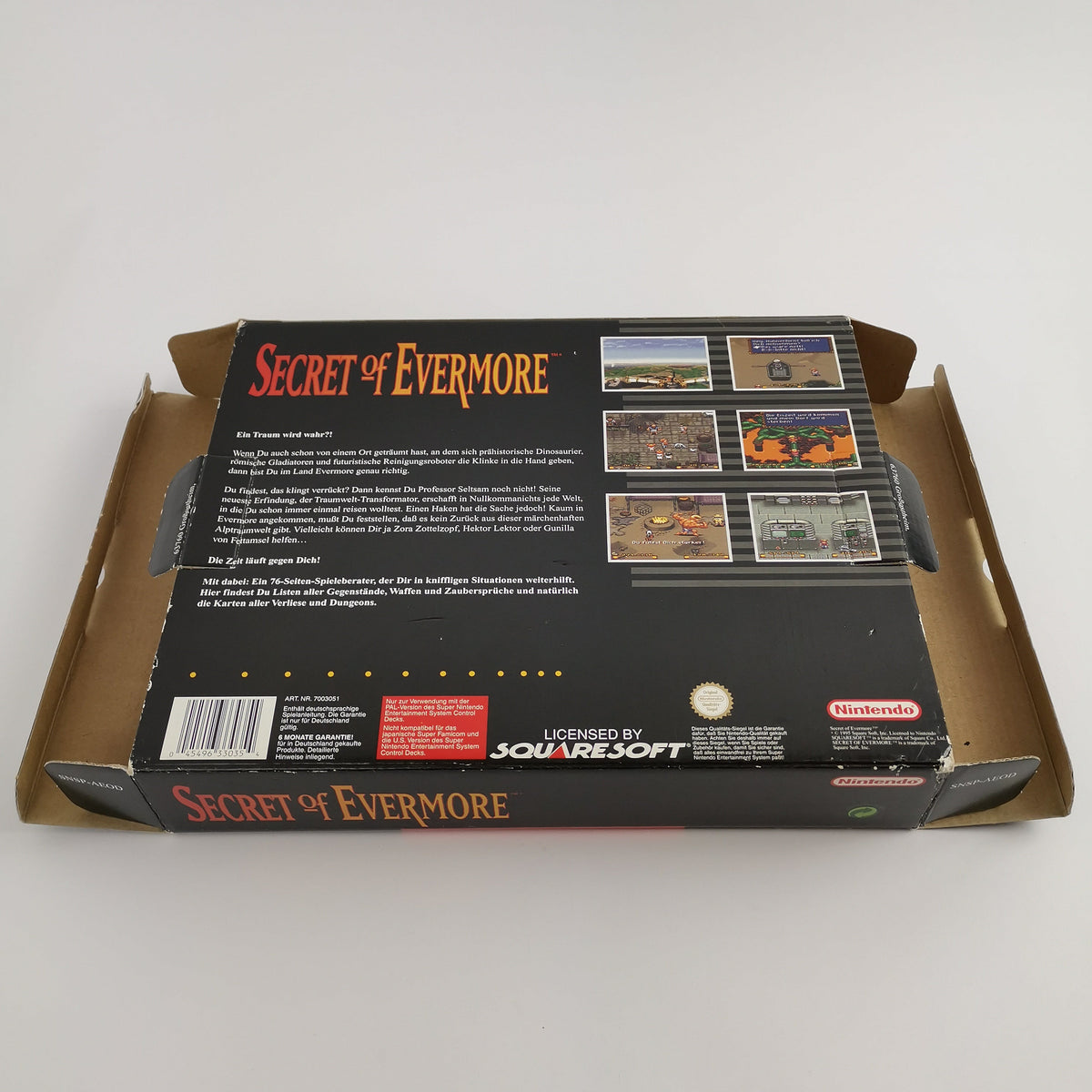 Super Nintendo Spiel – Secret of Evermore Big Box OVP PAL