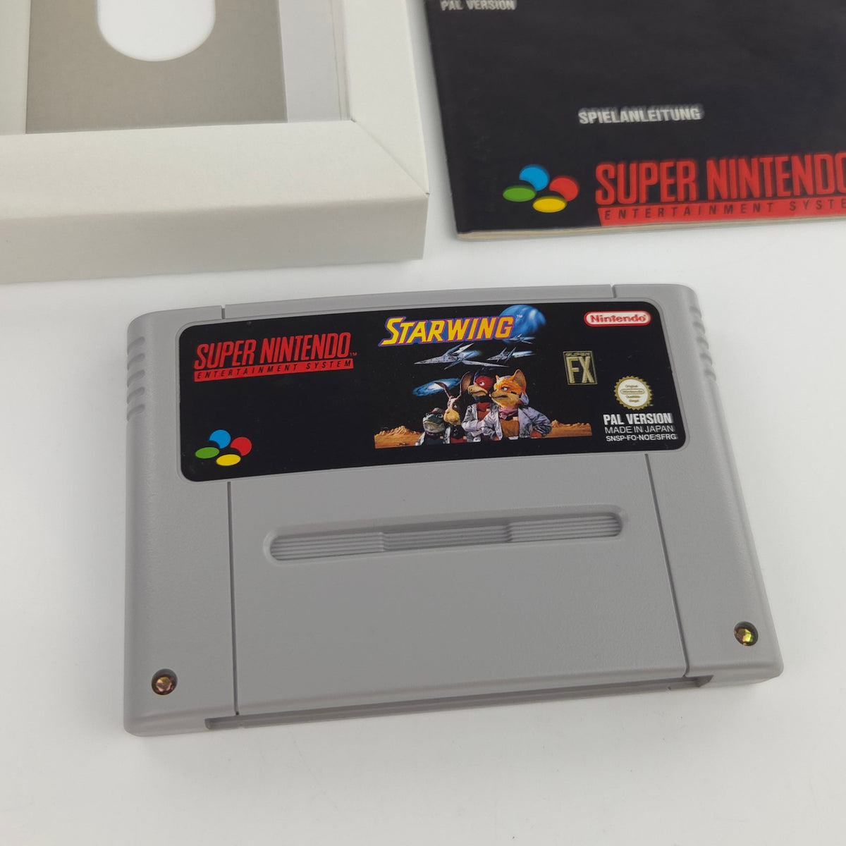 Super Nintendo Spiel Starwing SNES Modul Anleitung OVP