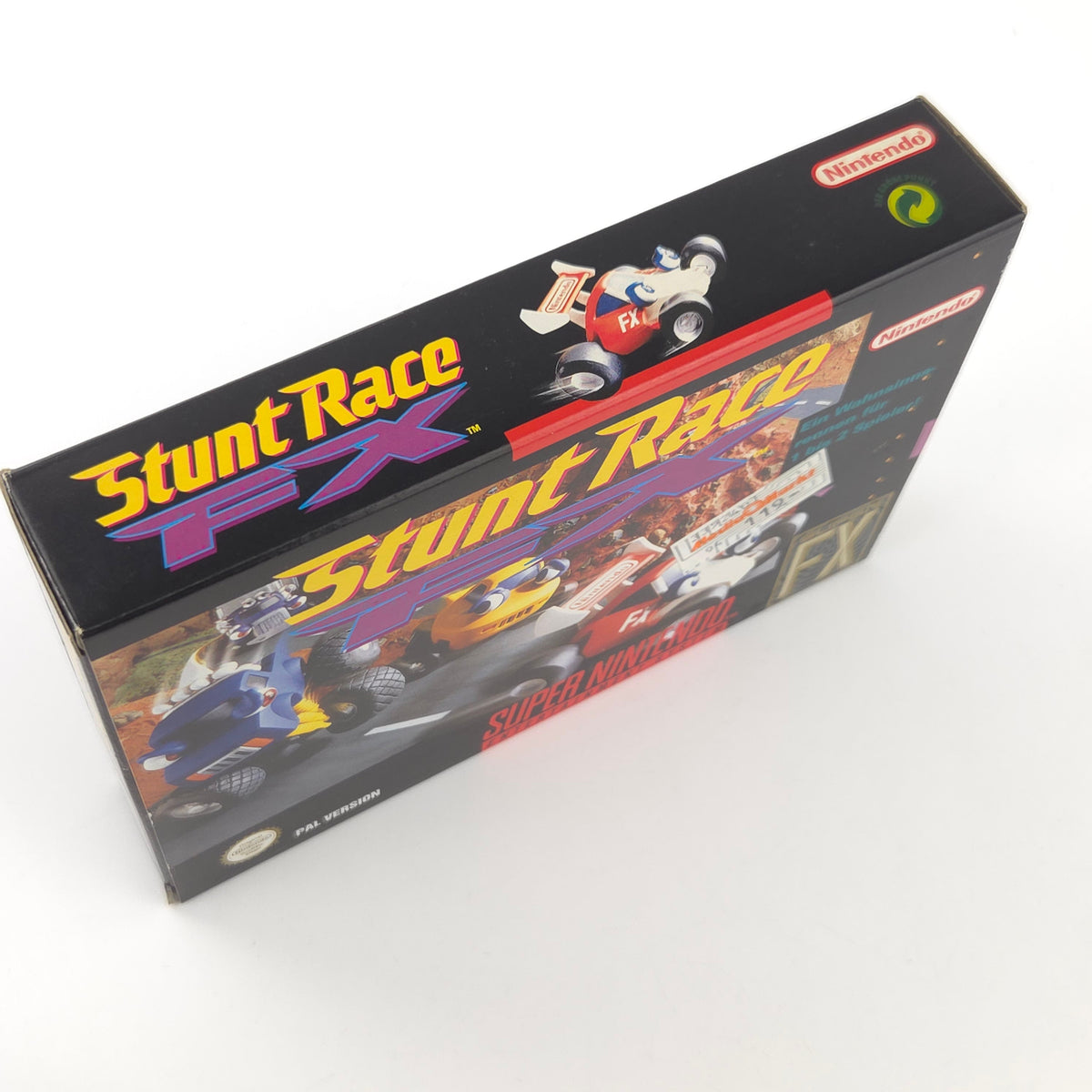 Super Nintendo Spiel Stunt Race FX OVP CIB PAL
