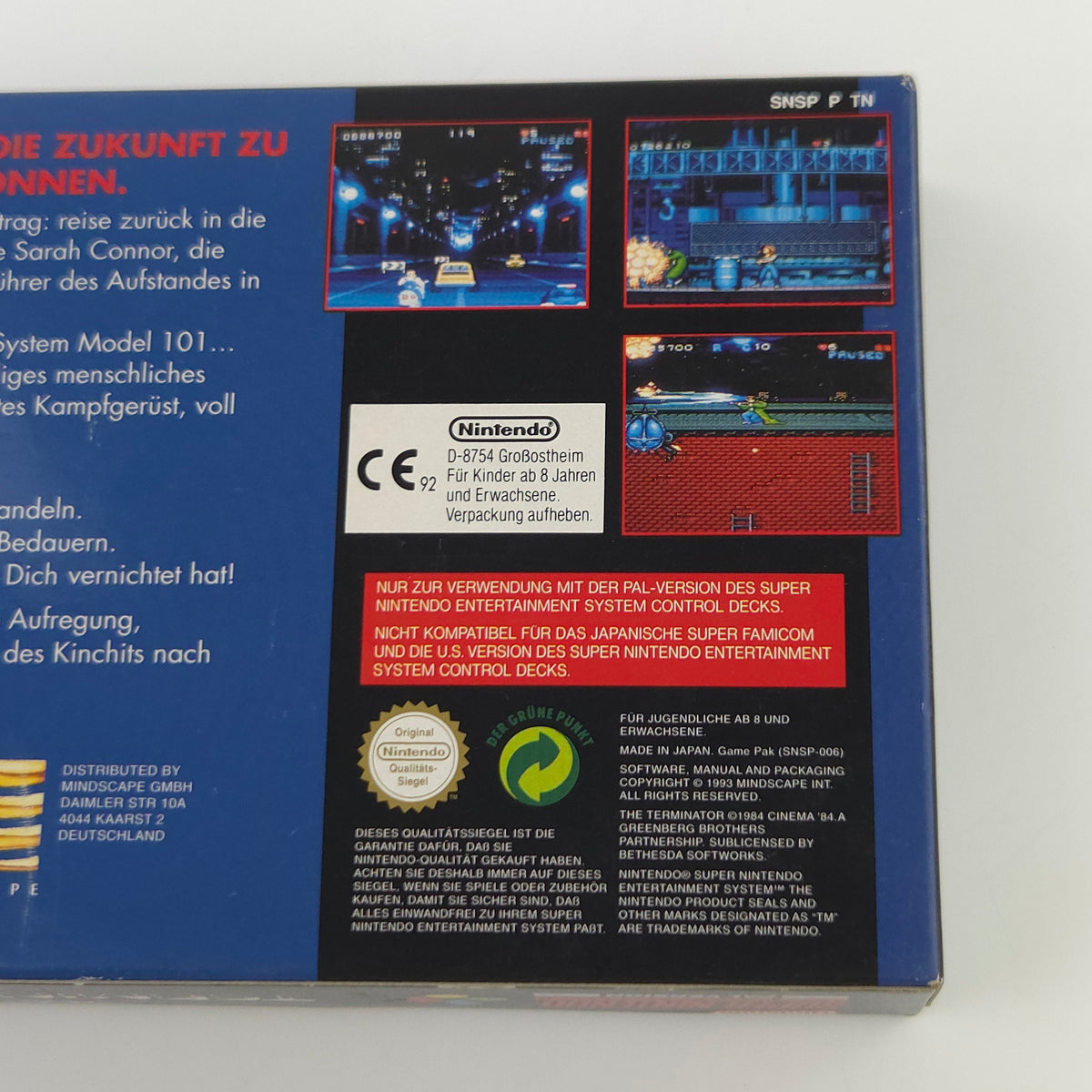 Super Nintendo Spiel The Terminator CIB nahezu neuwertig
