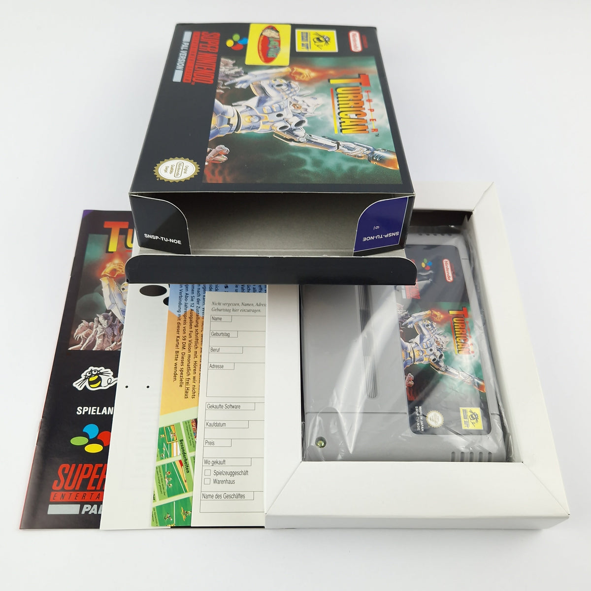 Super Nintendo Spiel – Super Turrican OVP PAL CIB