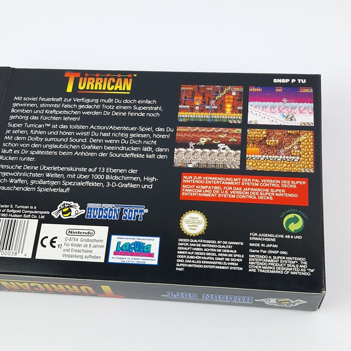 Super Nintendo Spiel – Super Turrican OVP PAL CIB