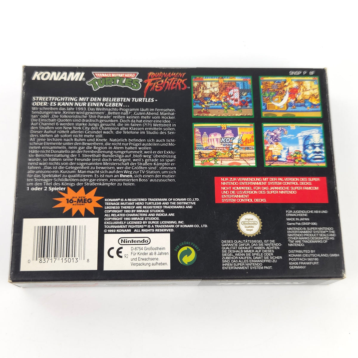 Super Nintendo Spiel Turtles Fighters OVP PAL NOE