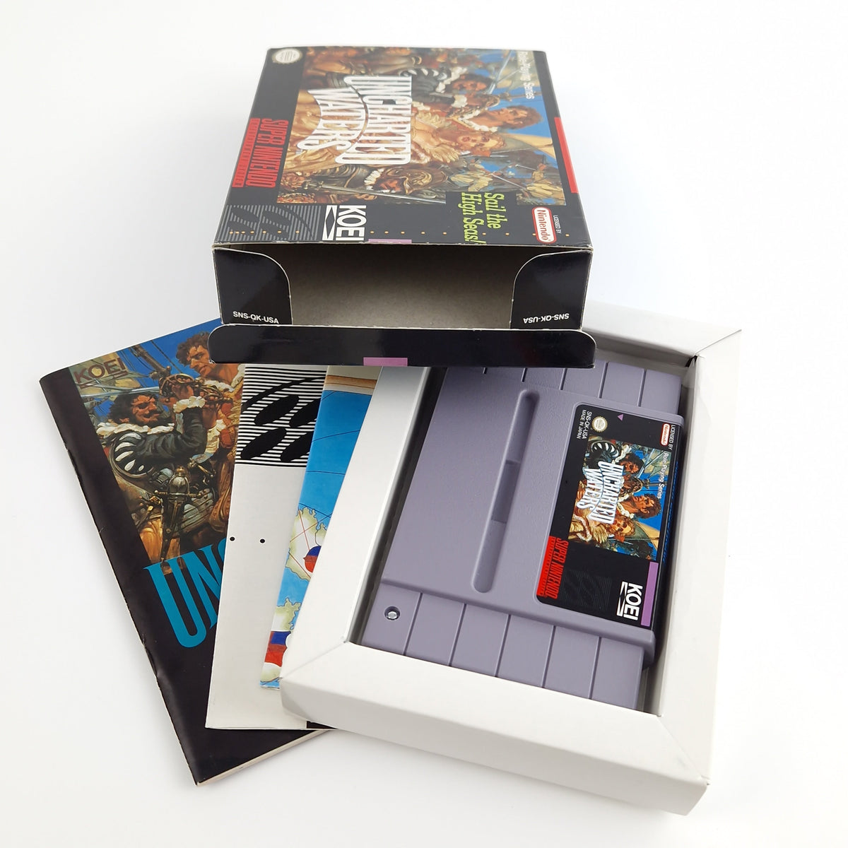 Super Nintendo Spiel – Uncharted Waters OVP NTSC USA