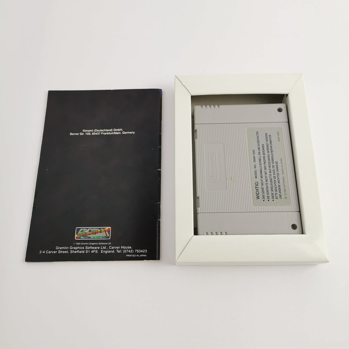 Super Nintendo Spiel – Utopia OVP PAL Version Konami