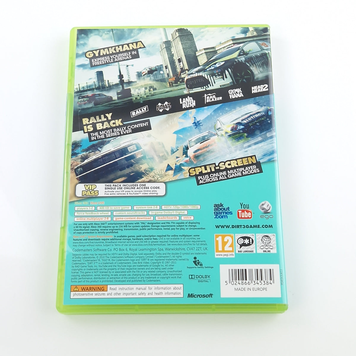 Xbox 360 Spiel – Dirt 3 (CD Anleitung OVP PAL)