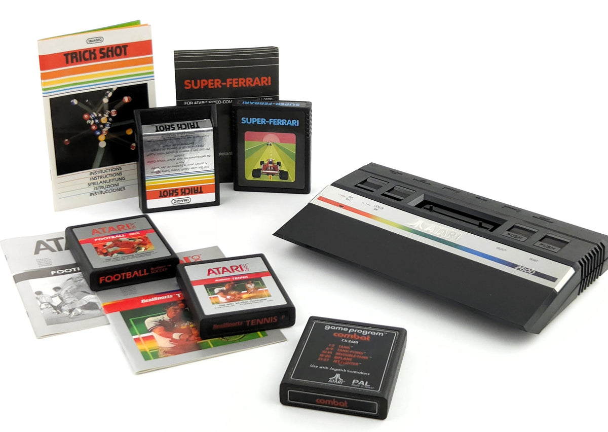Atari 2600 Konsole Konvolut 5 Spiele ohne Zubehör Paket