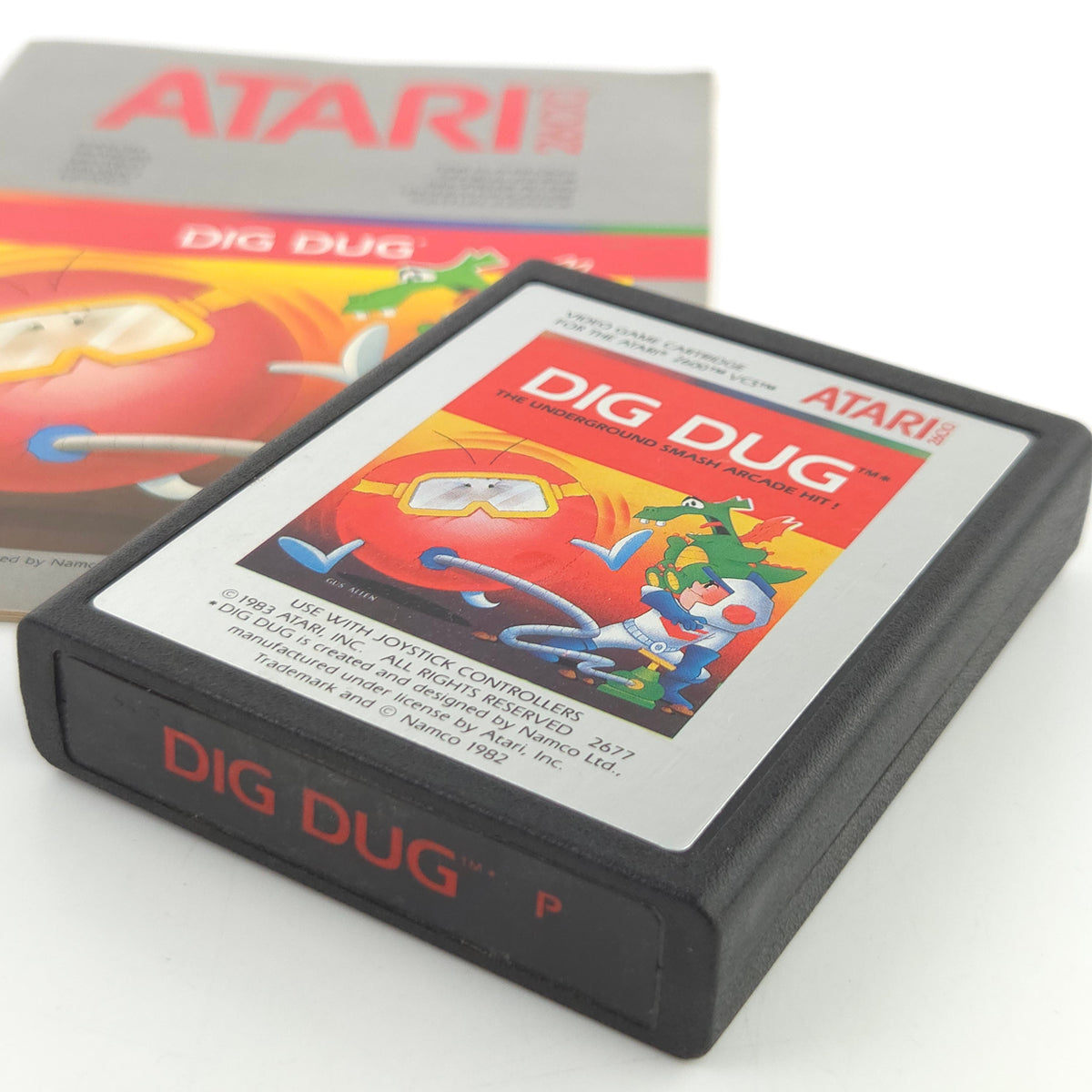 Atari 2600 Spiel Dig Dug Modul Anleitung VCS PAL 1983