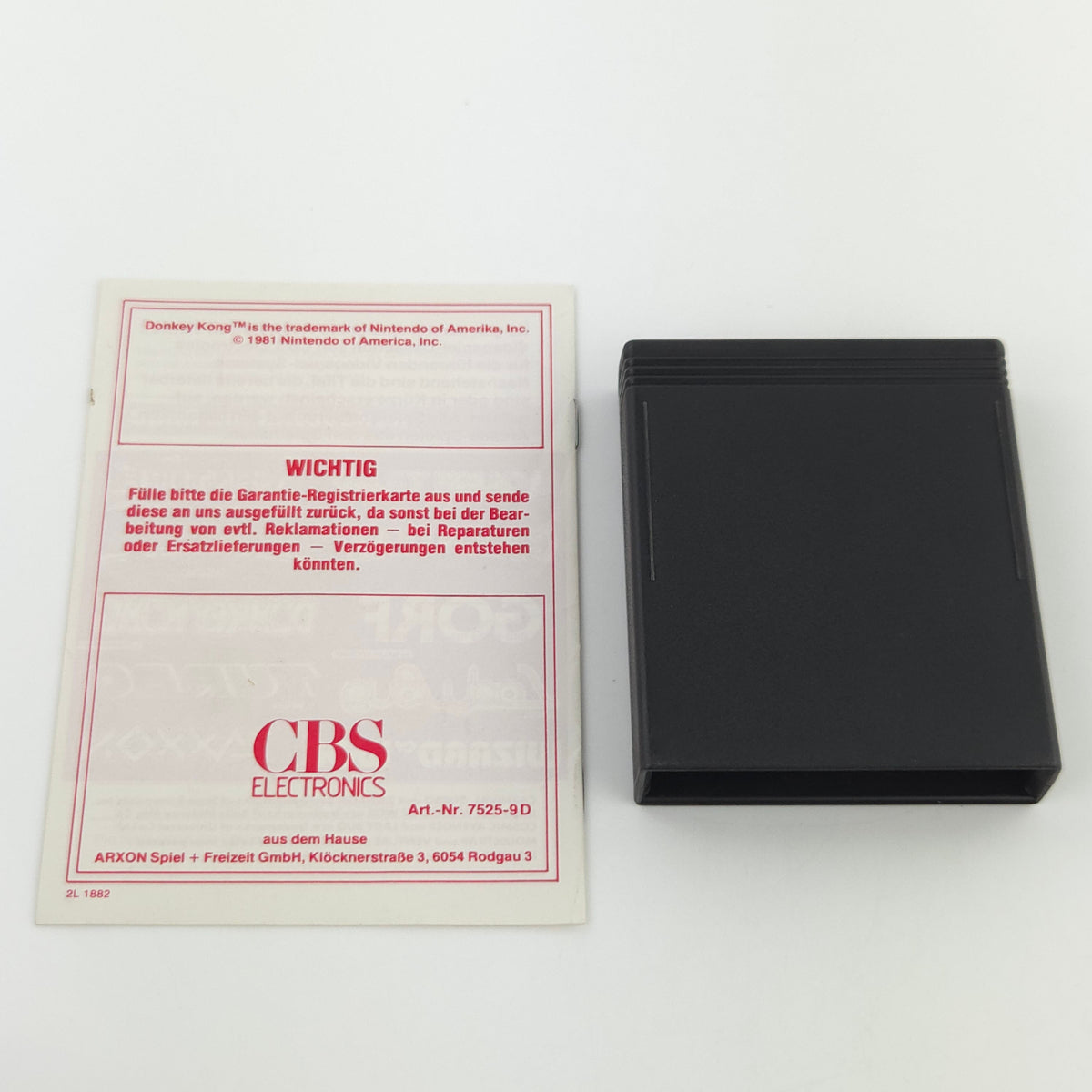 Atari 2600 Spiel Donkey Kong CBS Modul Spielanleitung PAL