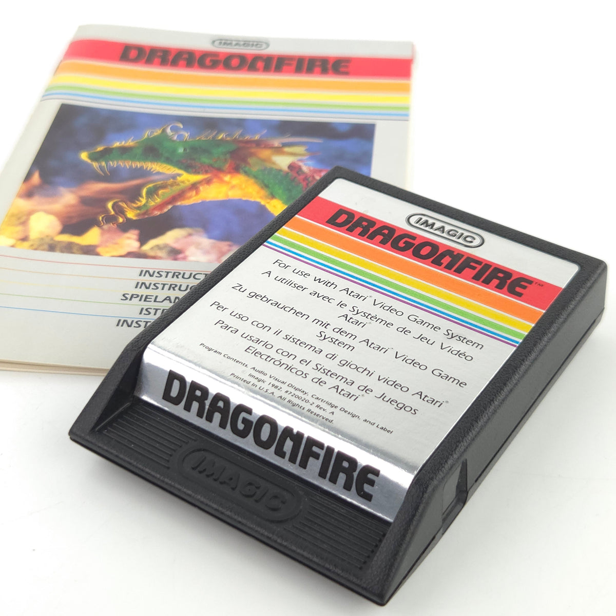 Atari 2600 Spiel Dragonfire VCS Modul Anleitung Imagic PAL