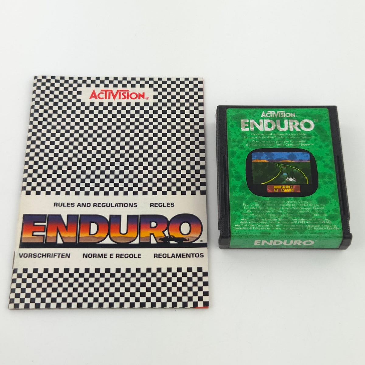 Atari 2600 Spiel Enduro VCS Modul mit Anleitung PAL 1983
