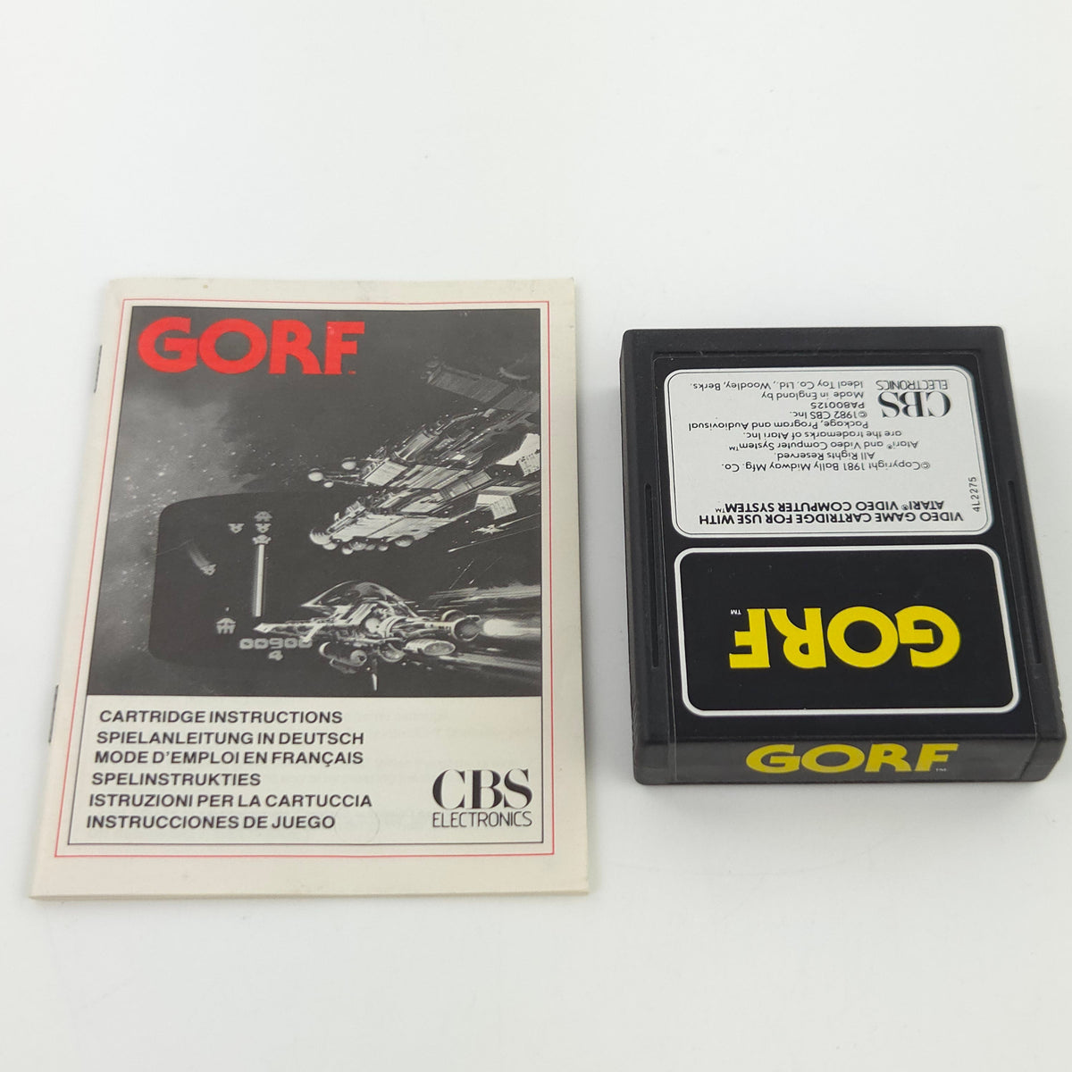Atari 2600 Spiel GORF VCS Modul mit Anleitung PAL 1982