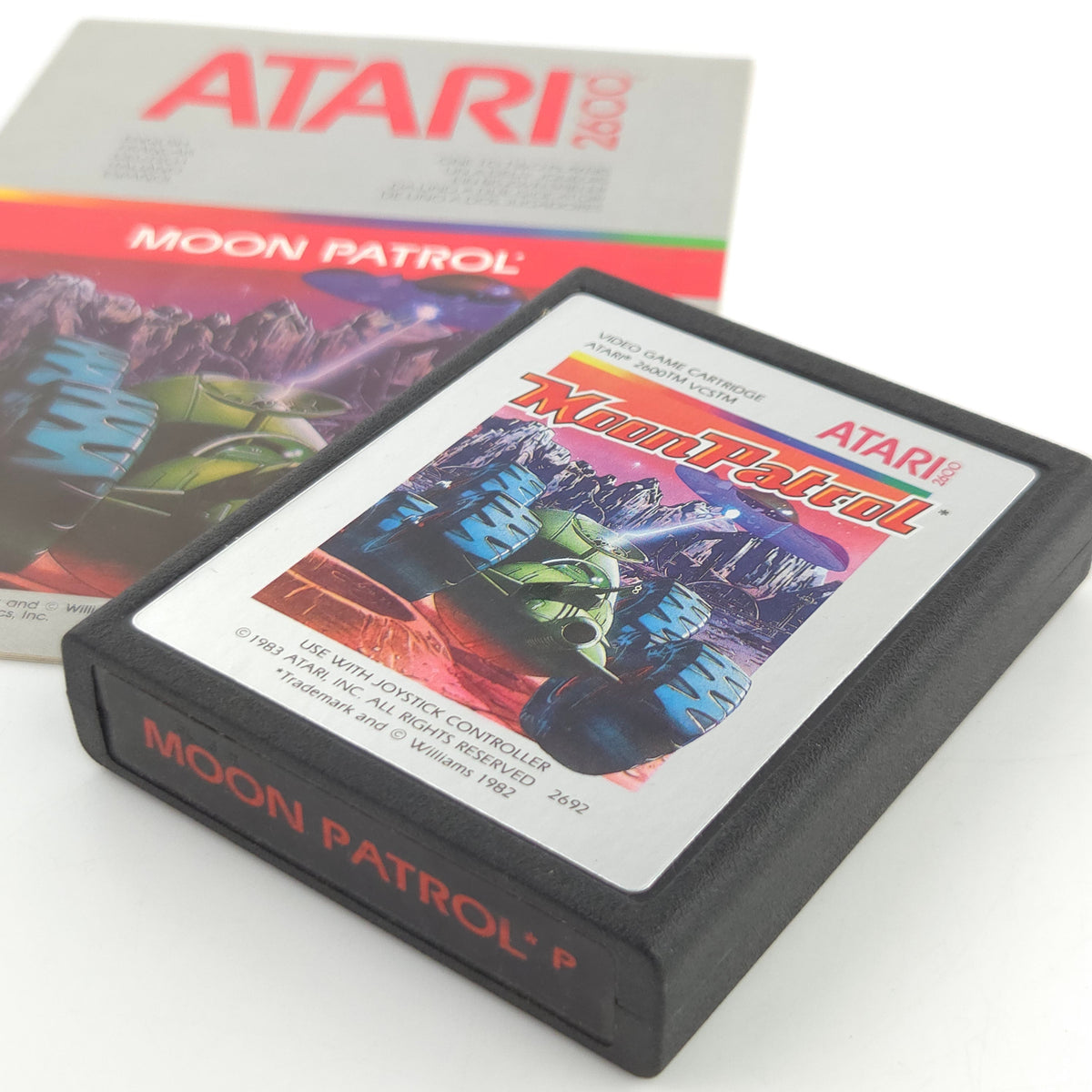Atari 2600 Spiel Moon Patrol VCS Modul Anleitung PAL 1982