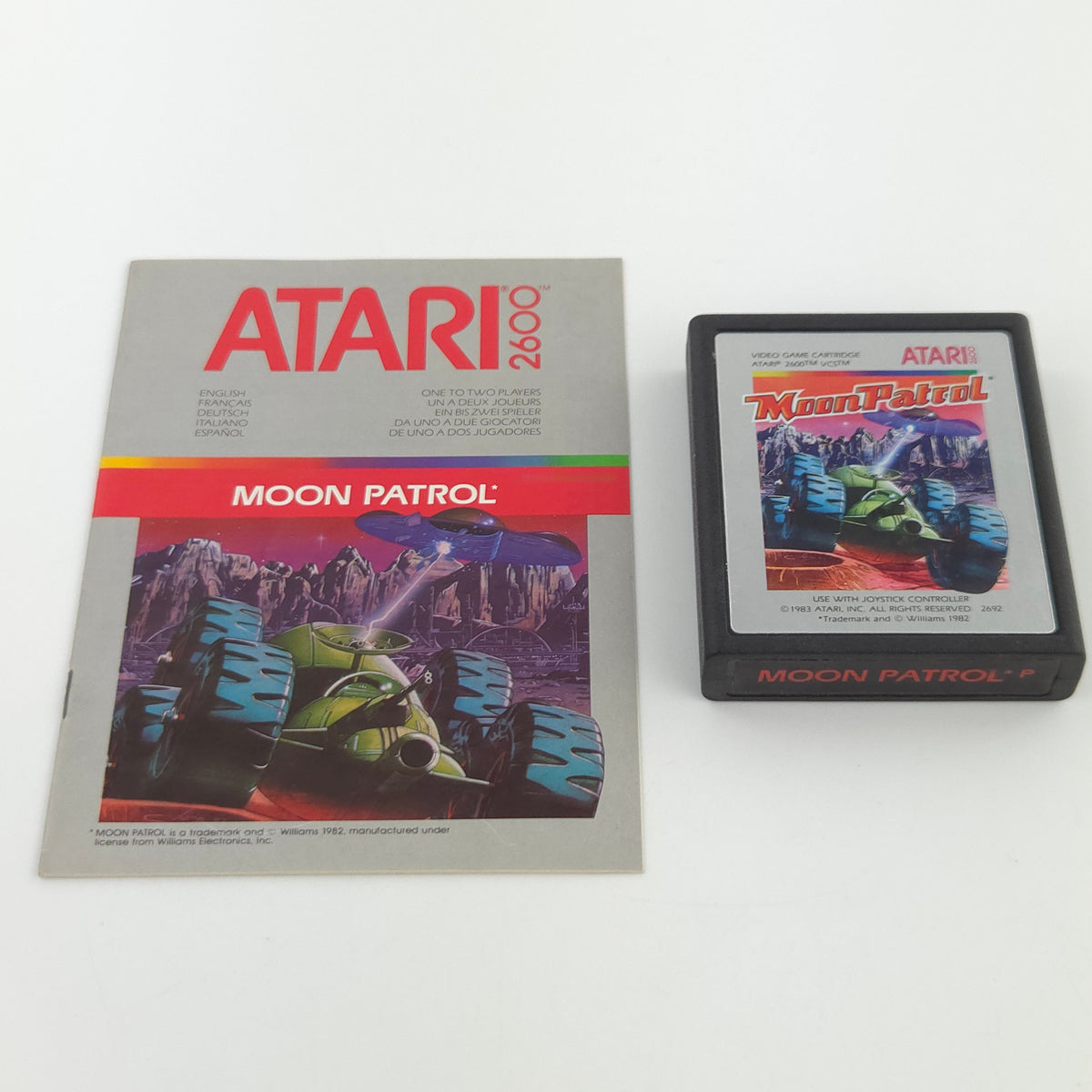 Atari 2600 Spiel Moon Patrol VCS Modul Anleitung PAL 1982
