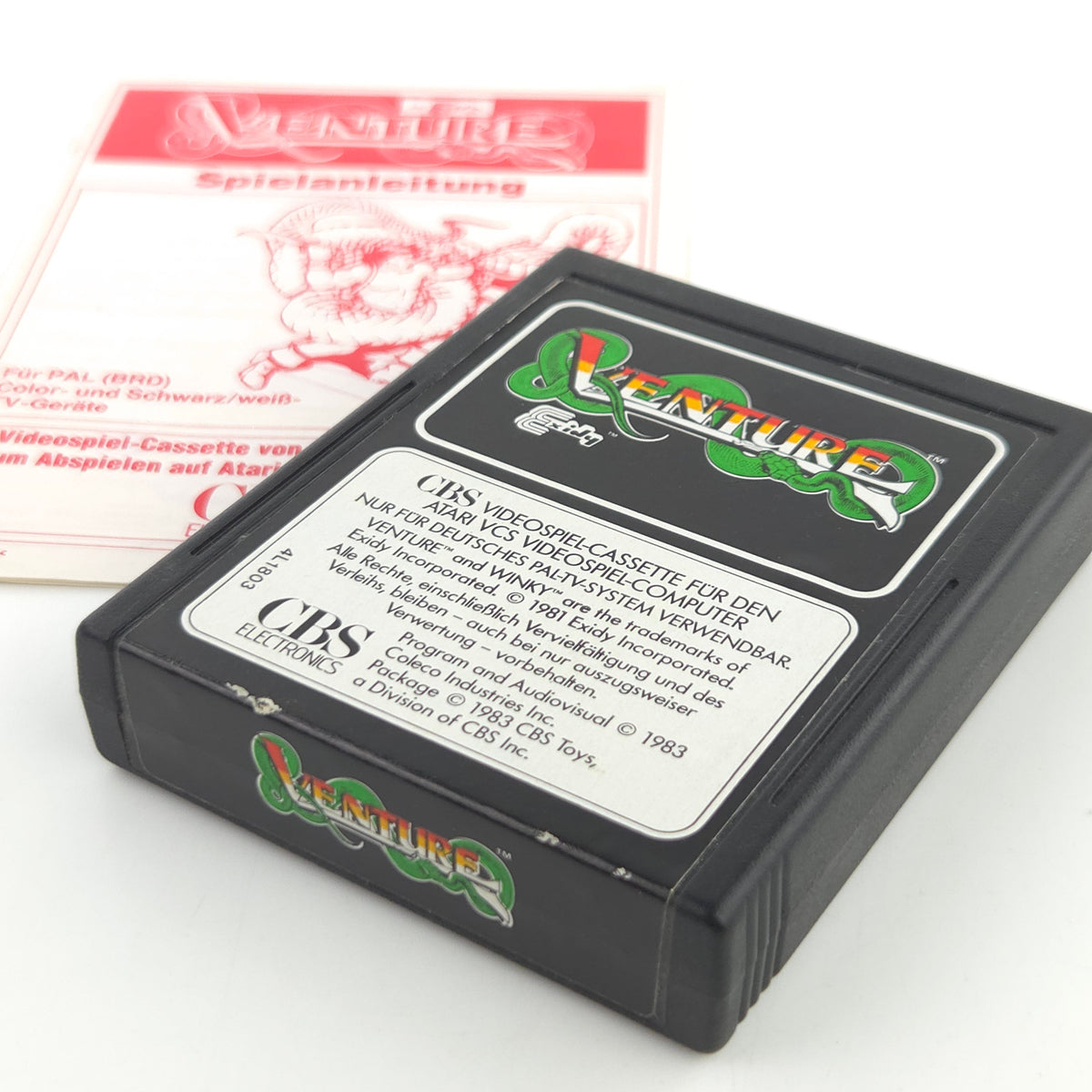 Atari 2600 Spiel Venture Modul Anleitung PAL CBS 1983