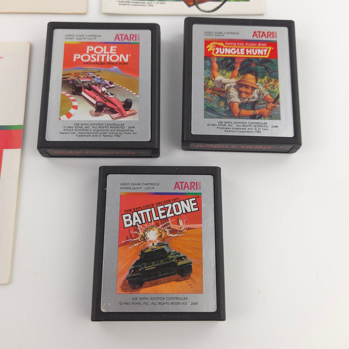 Atari 2600 Spiel Bundle Battlezone Jungle Hunt Anleitungen