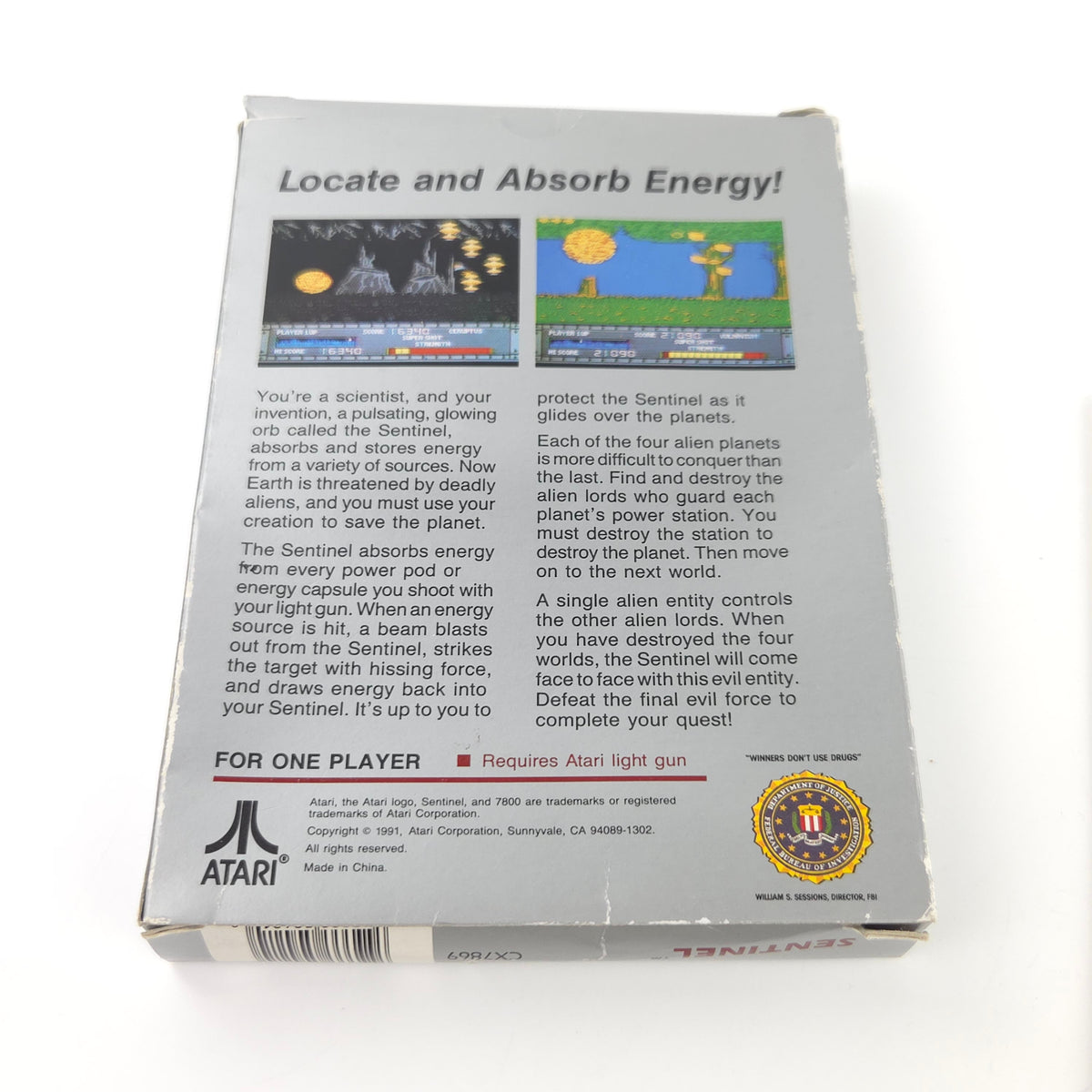 Atari 7800 Konsole mit 3 Spielen 2 Controller