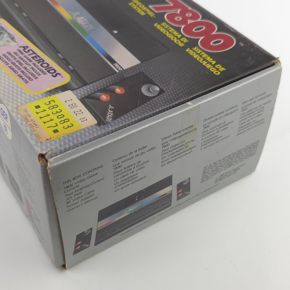 Atari 7800 Konsole in OVP mit 2 Controller PAL EUR
