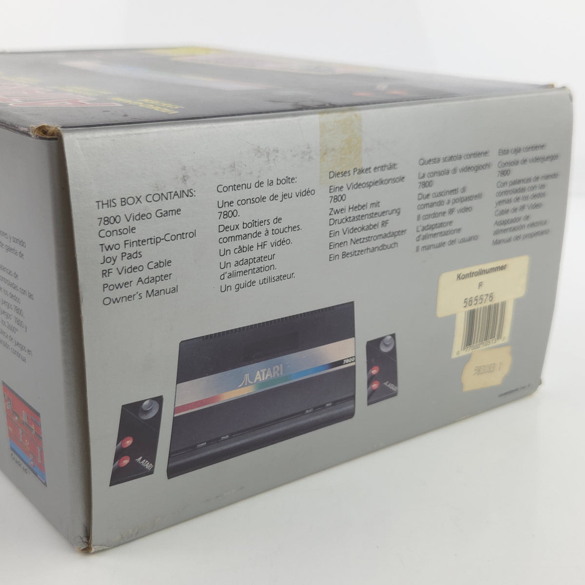 Atari 7800 Konsole in OVP mit 2 Controller PAL EUR