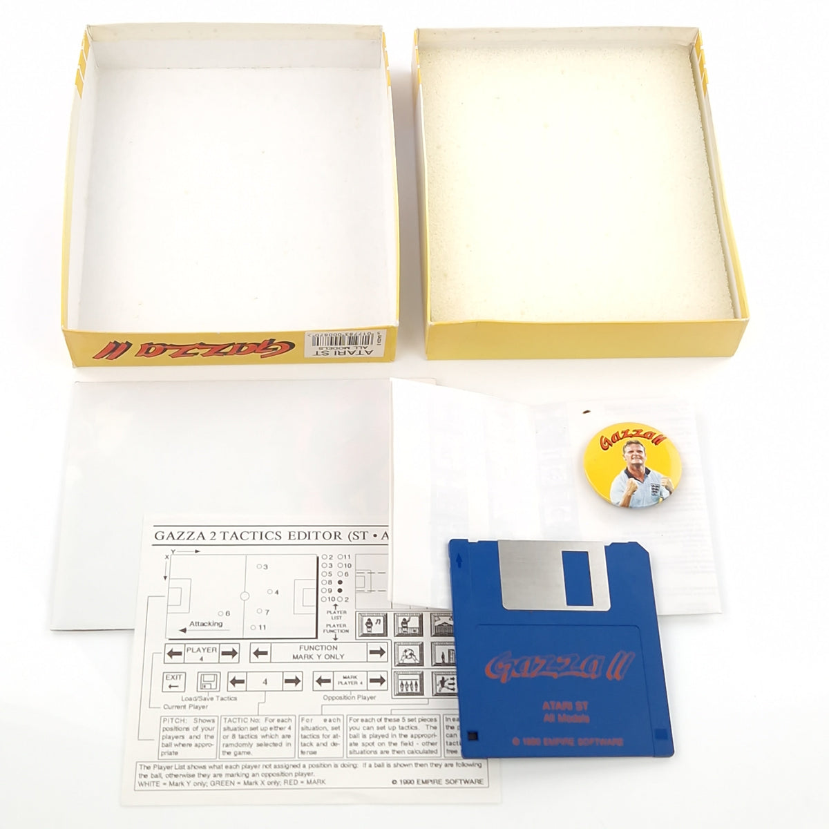 Atari ST Spiel – Gazza II OVP Anleitung Poster Button