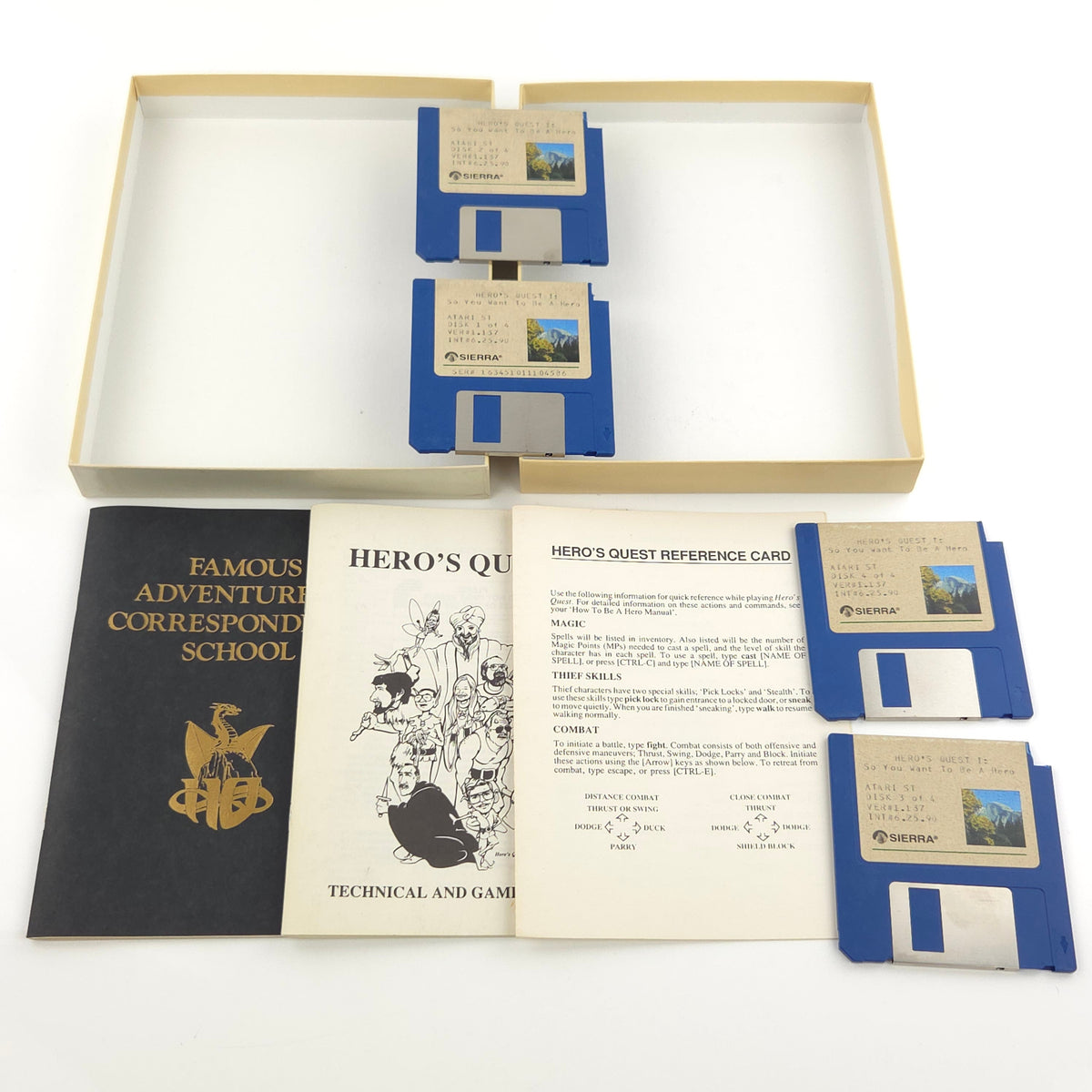 Atari ST Spiel – Heros Quest Diskette Anleitung OVP