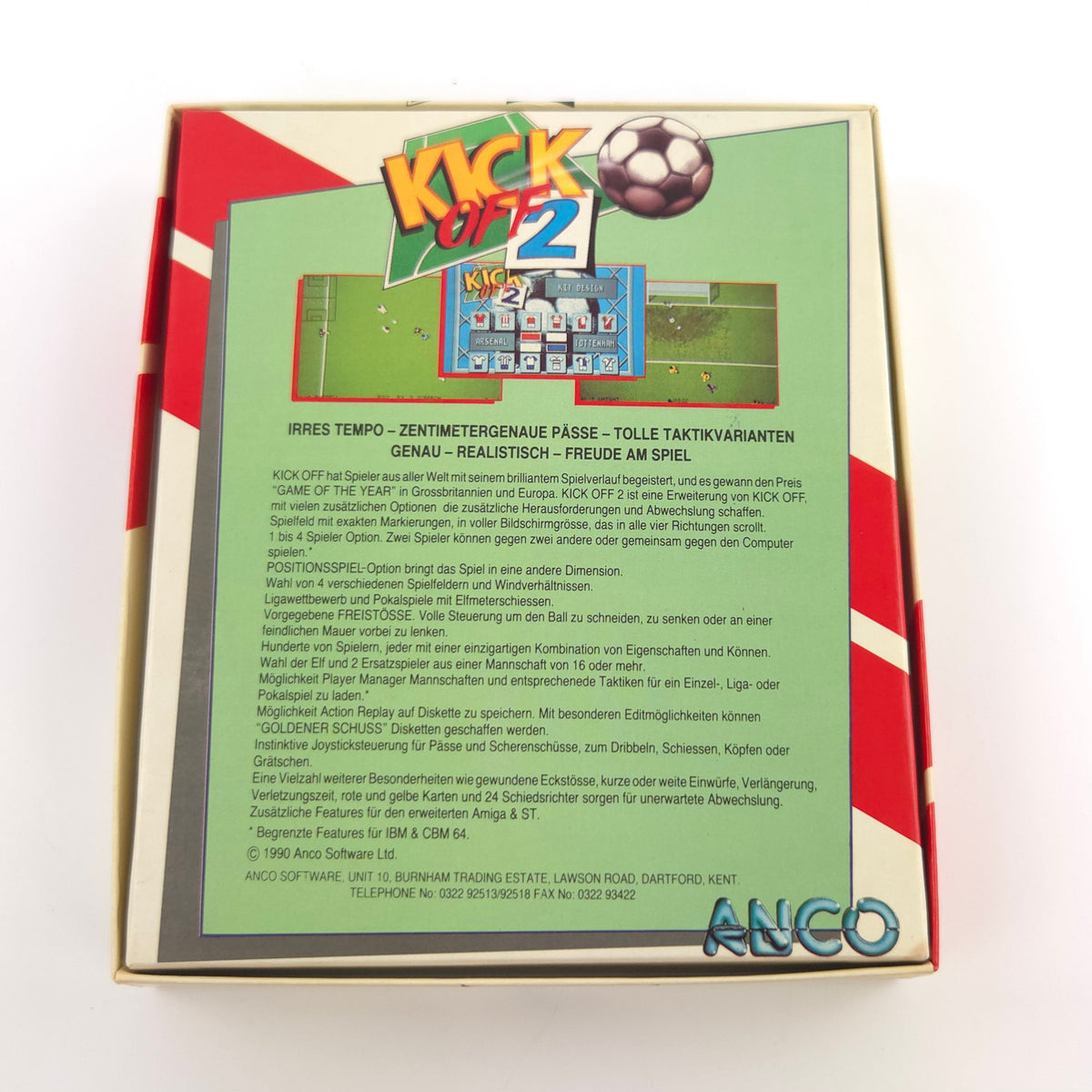 Atari ST Spiel – Kick Off 2 OVP Anleitung Diskette