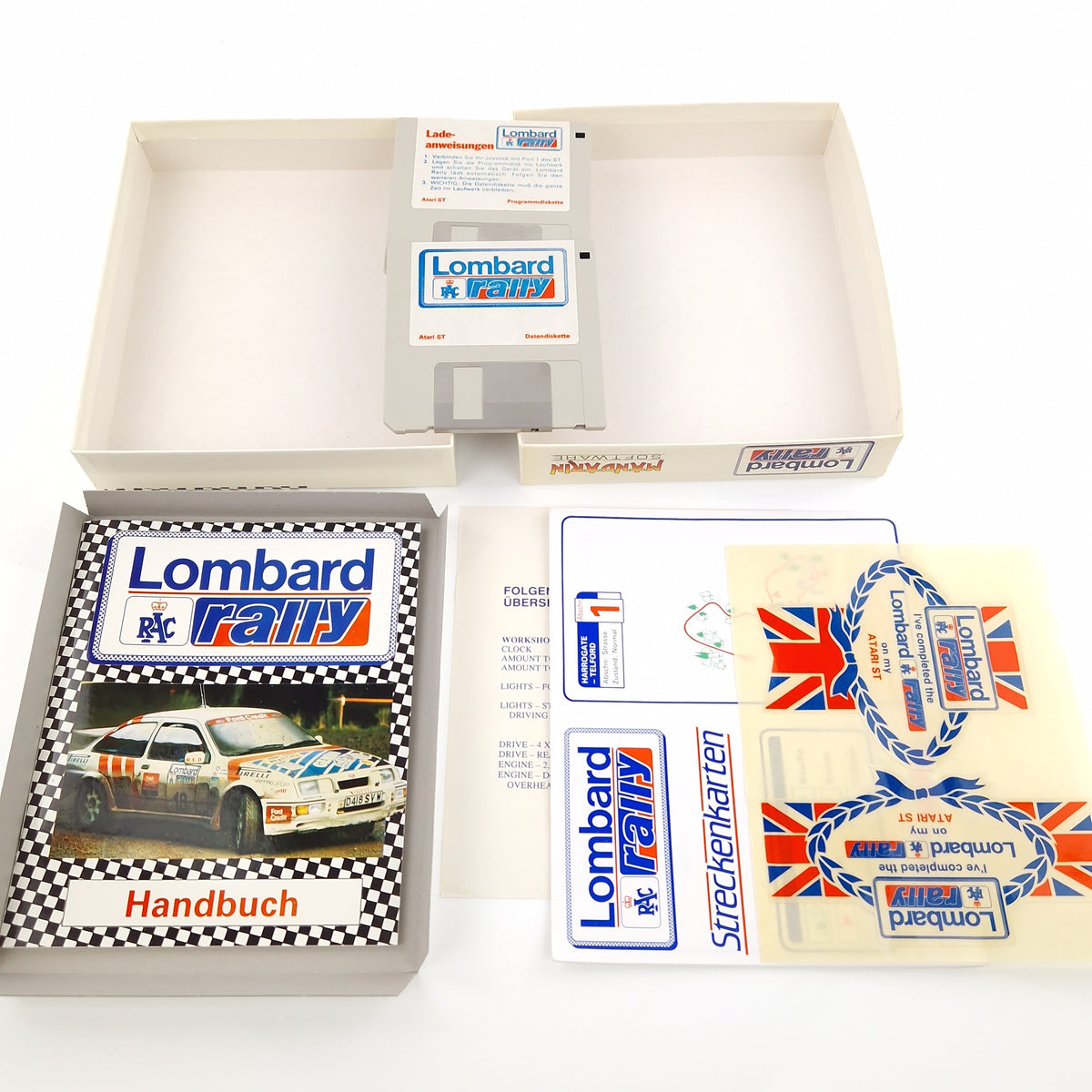 Atari ST Spiel – Lombard Rally Diskette OVP Anleitung