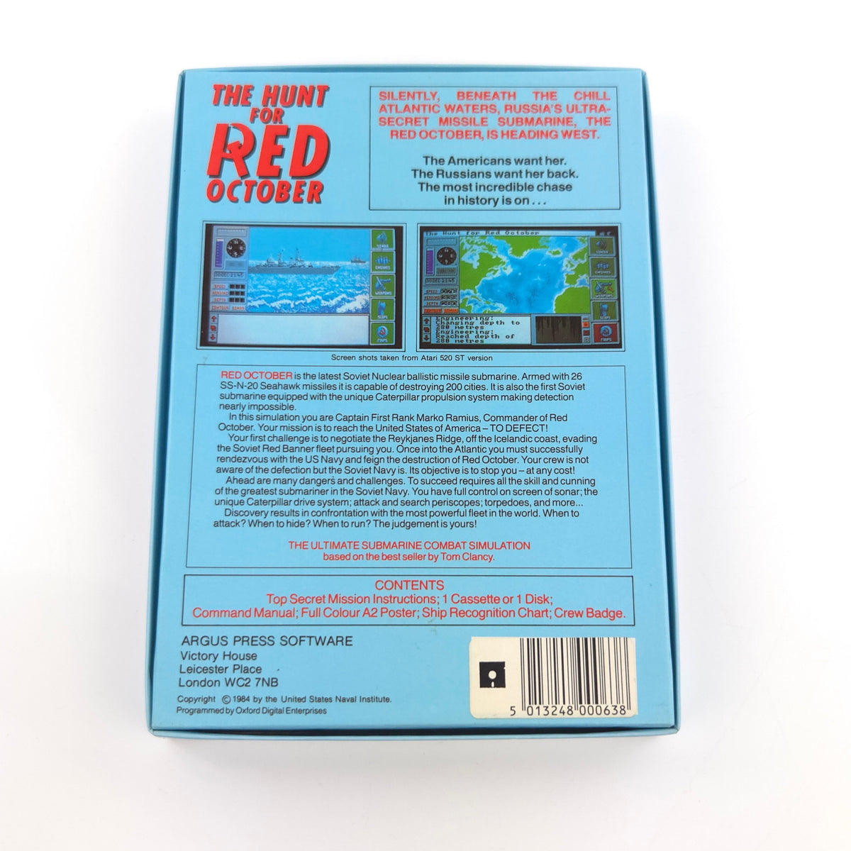Atari ST Spiel – The Hunt for Red October Diskette OVP
