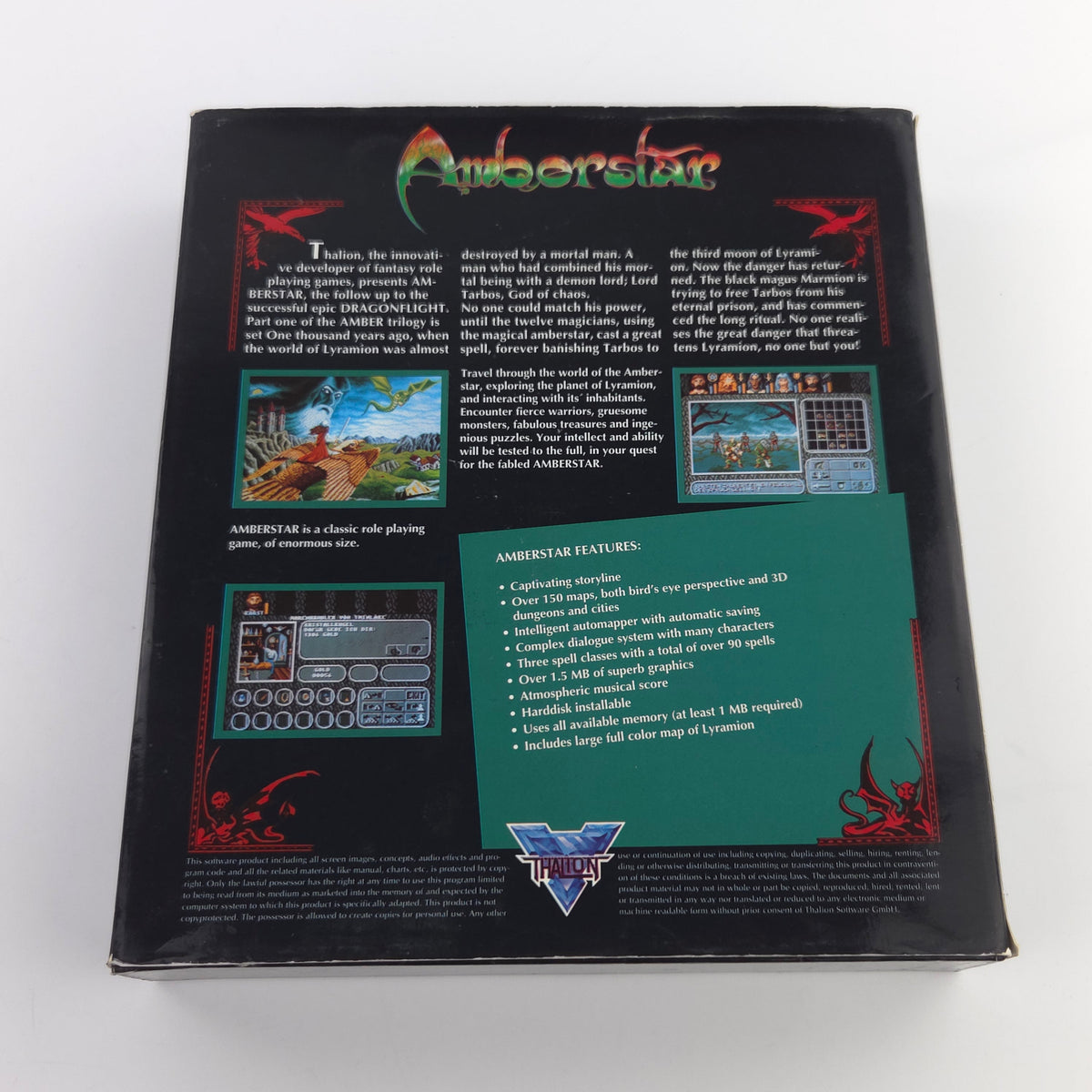 Amiga Spiel Amberstar Thalion Big Box OVP PAL 1992