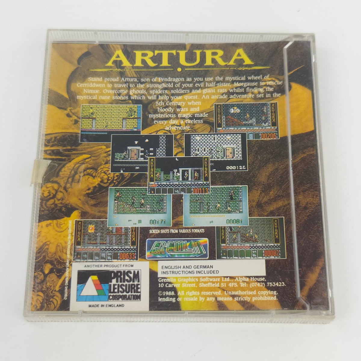 Commodore Amiga Spiel Artura Jewel Case OVP PAL 1988