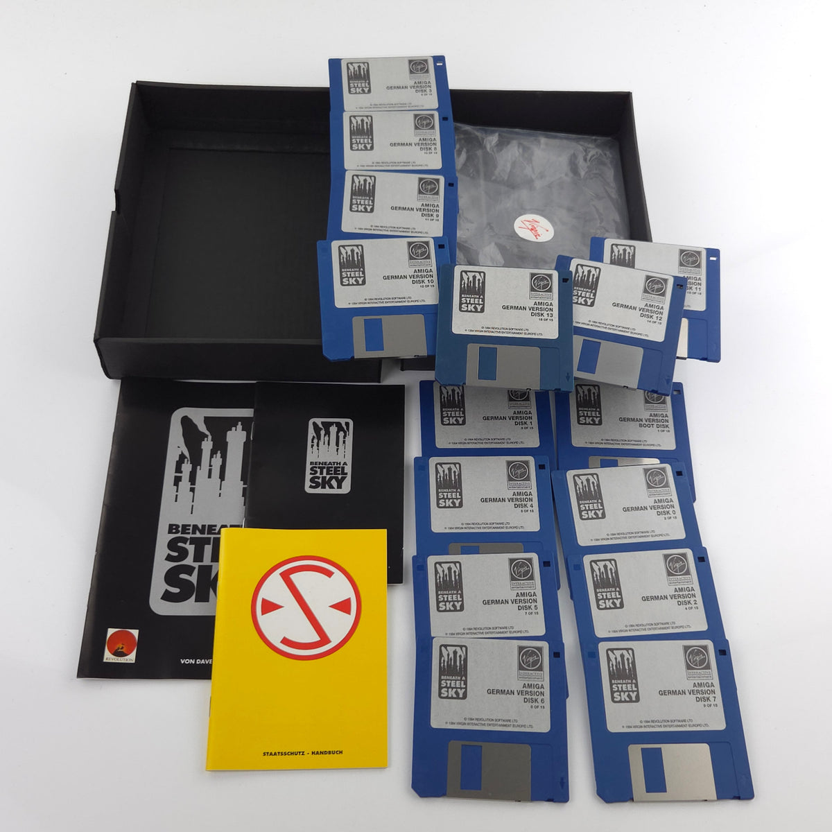 Amiga Spiel Beneath a Steel Sky Big Box OVP PAL Diskette