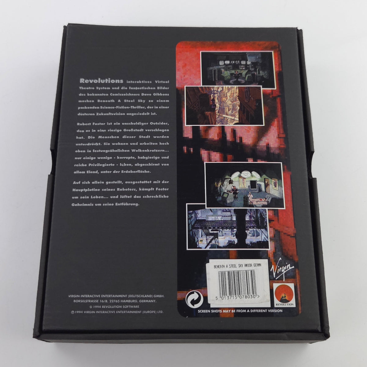 Amiga Spiel Beneath a Steel Sky Big Box OVP PAL Diskette