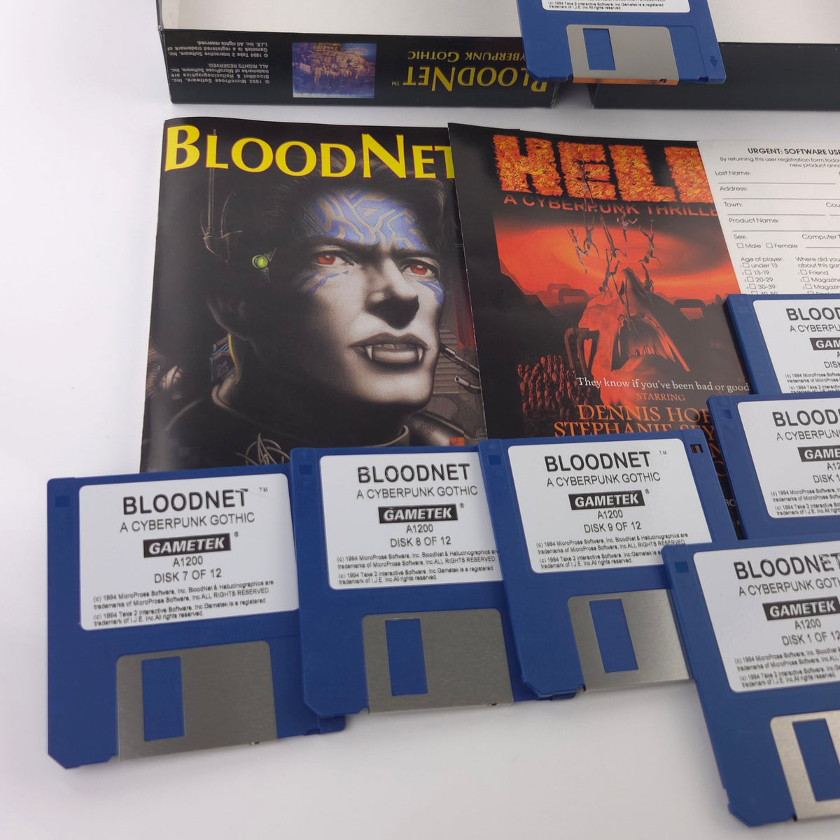 Amiga Spiel Bloodnet Big Box OVP PAL Diskette Gametek