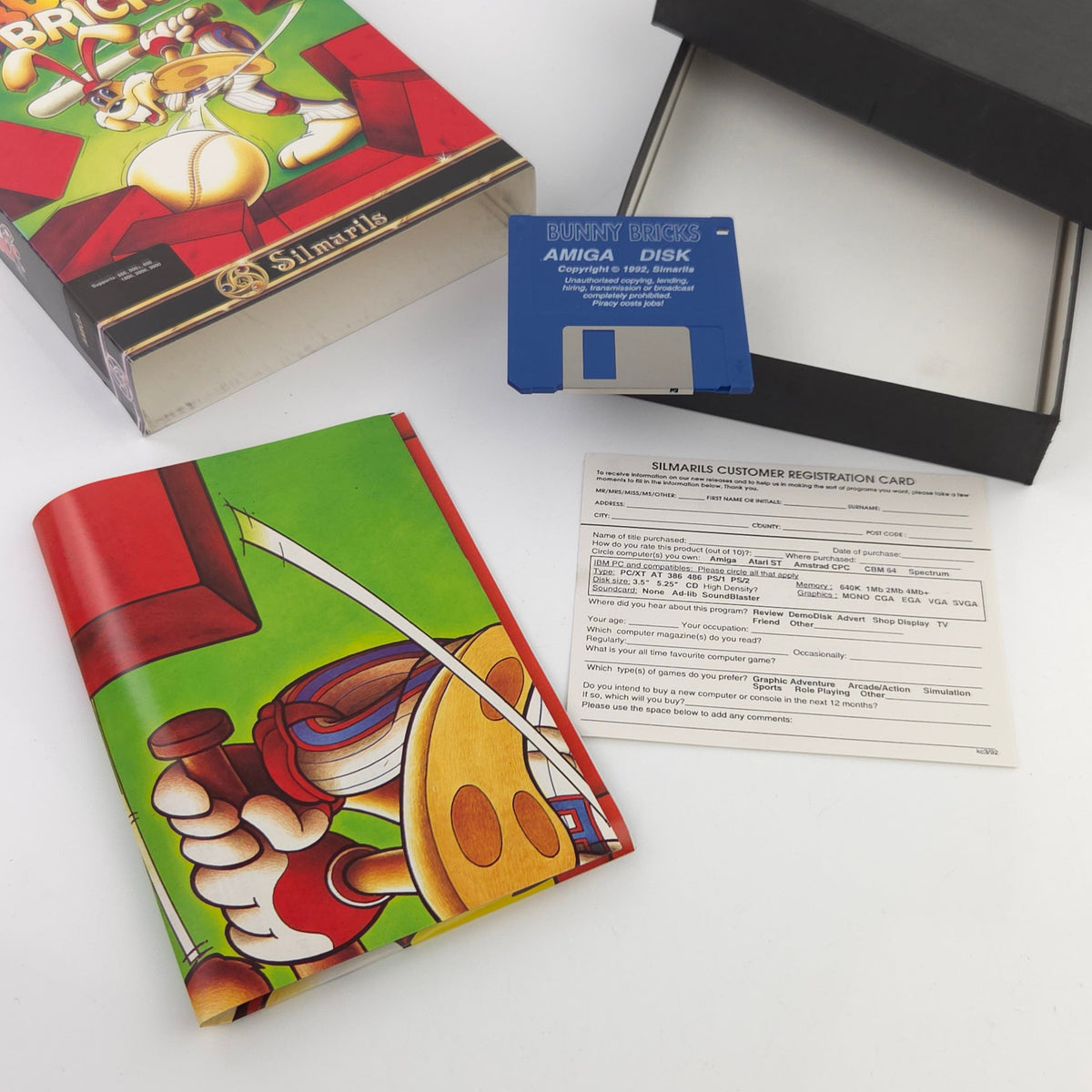 Amiga Spiel Bunny Bricks Big Box OVP PAL Silmarils 1992