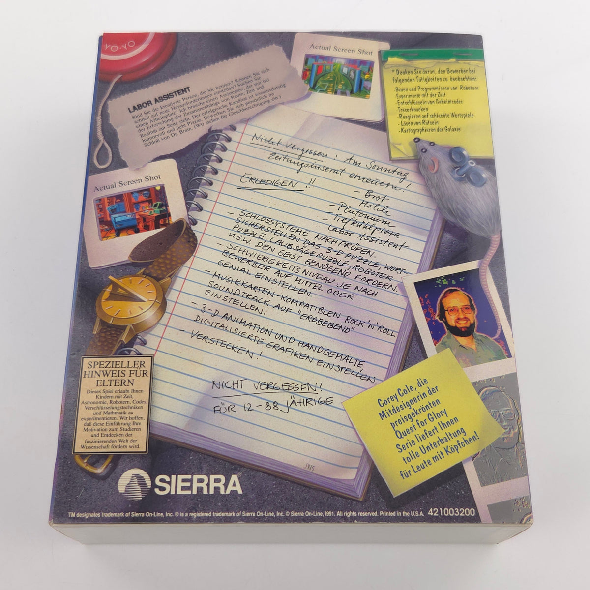 Amiga Spiel Castle of Dr. Brain Big Box OVP PAL Diskette