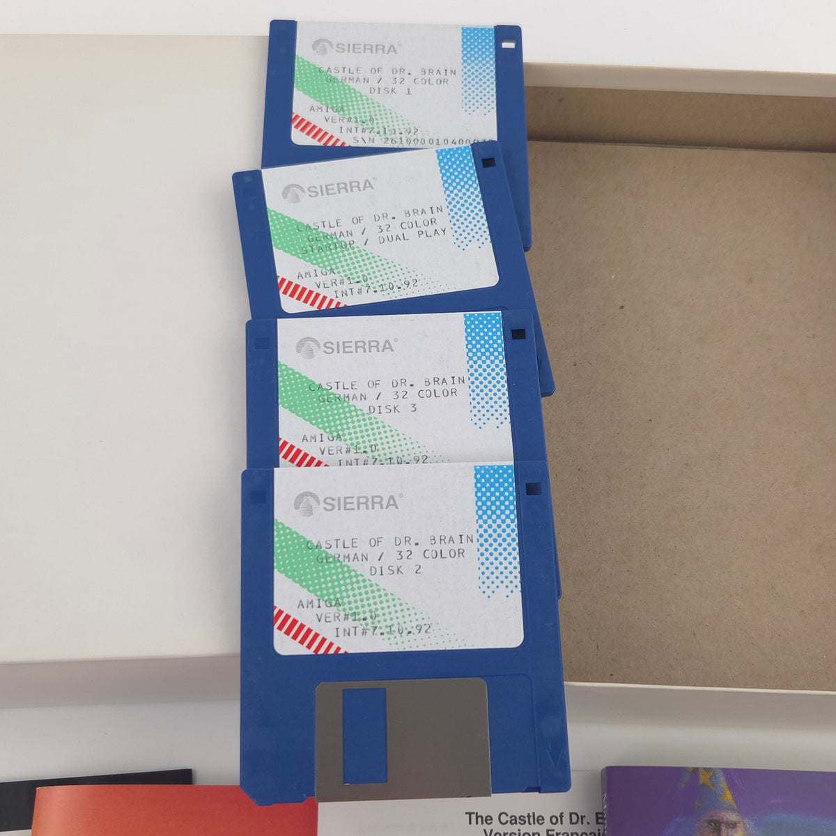 Amiga Spiel Castle of Dr. Brain Big Box OVP PAL Diskette