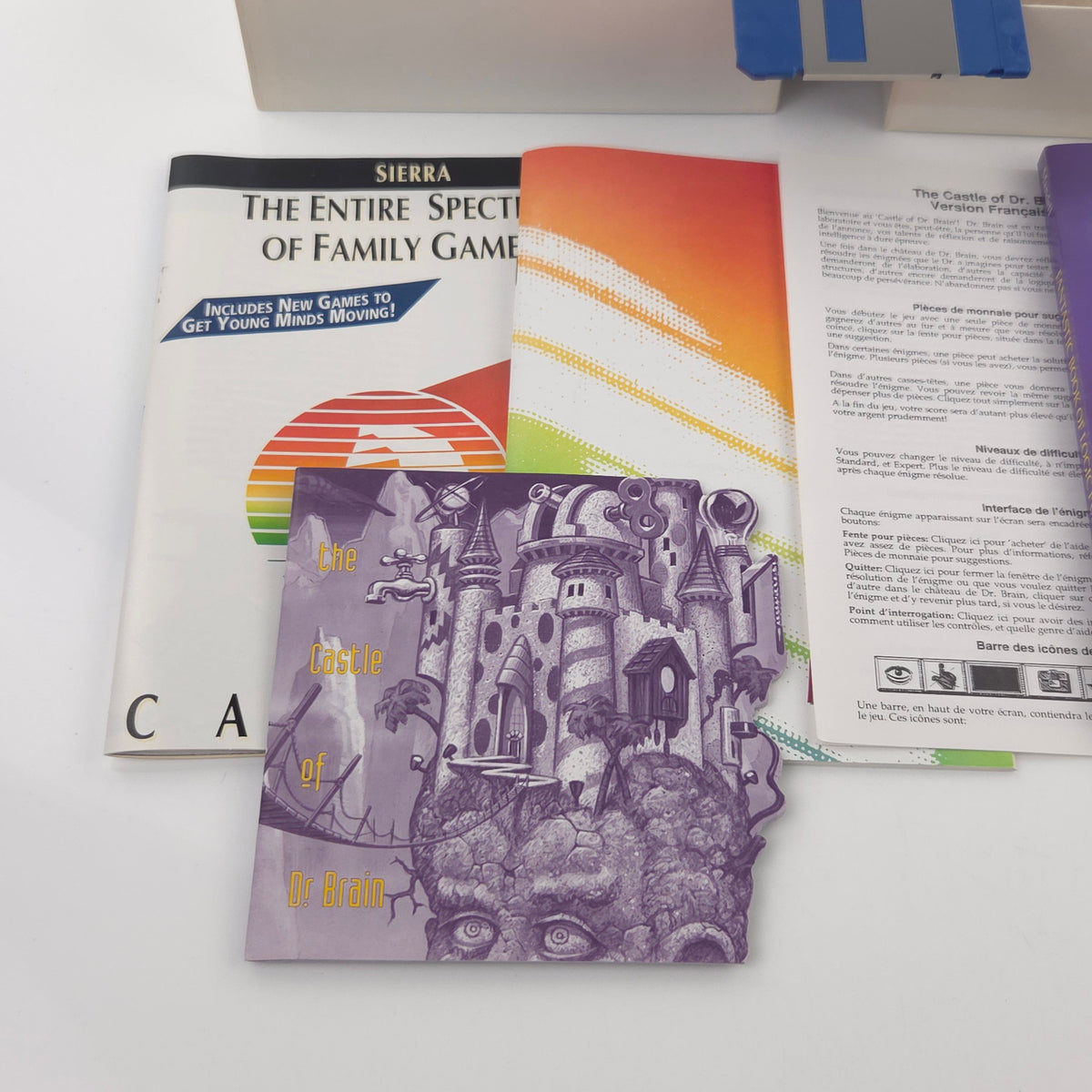 Amiga Spiel Castle of Dr. Brain Big Box OVP PAL Diskette
