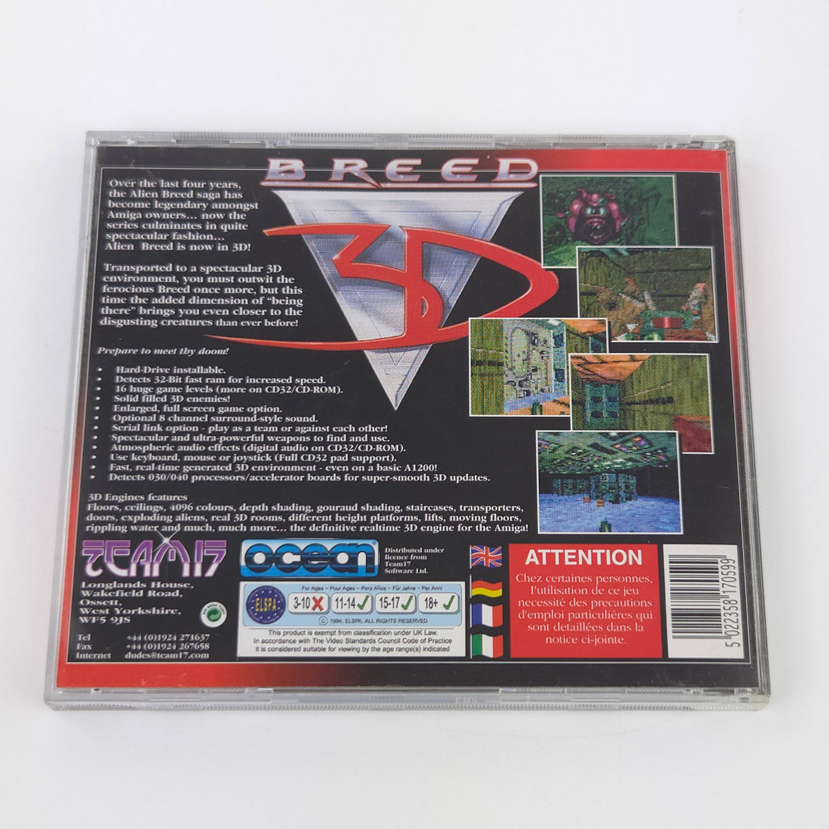 Commodore Amiga Spiel – Alien Breed 3D (OVP PAL)