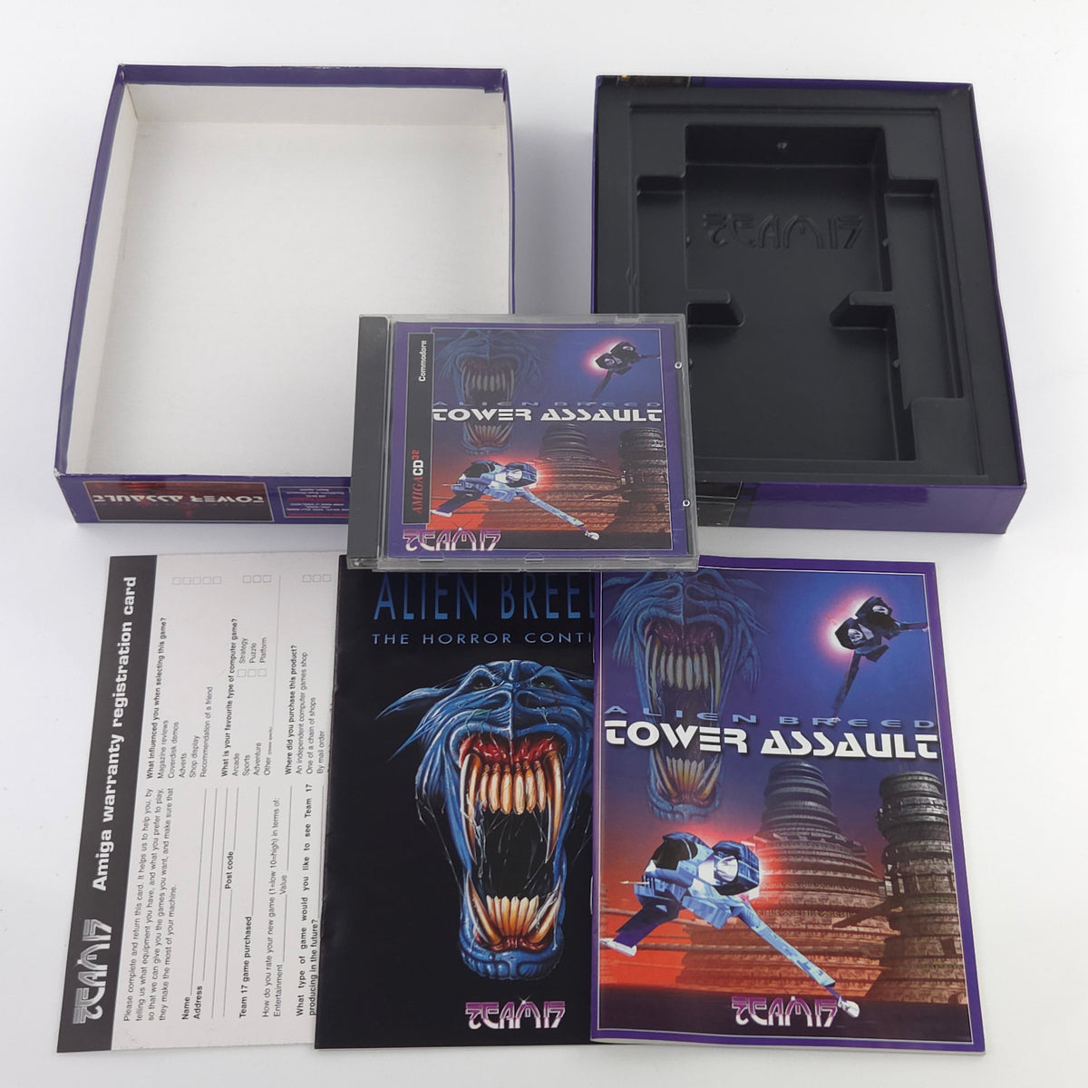 Amiga CD32 Spiel Alien Breed Tower Assault Big Box OVP