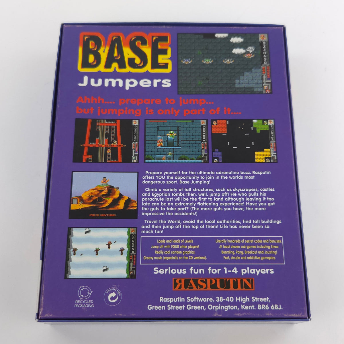 Amiga CD32 Spiel BASE Jumpers Big Box OVP PAL Rasputin