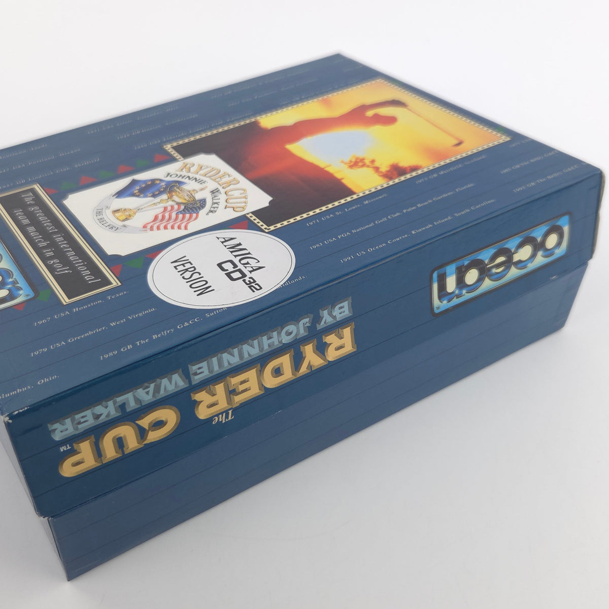Amiga CD32 Spiel Ryder Cup Johnnie Walker Big Box OVP PAL