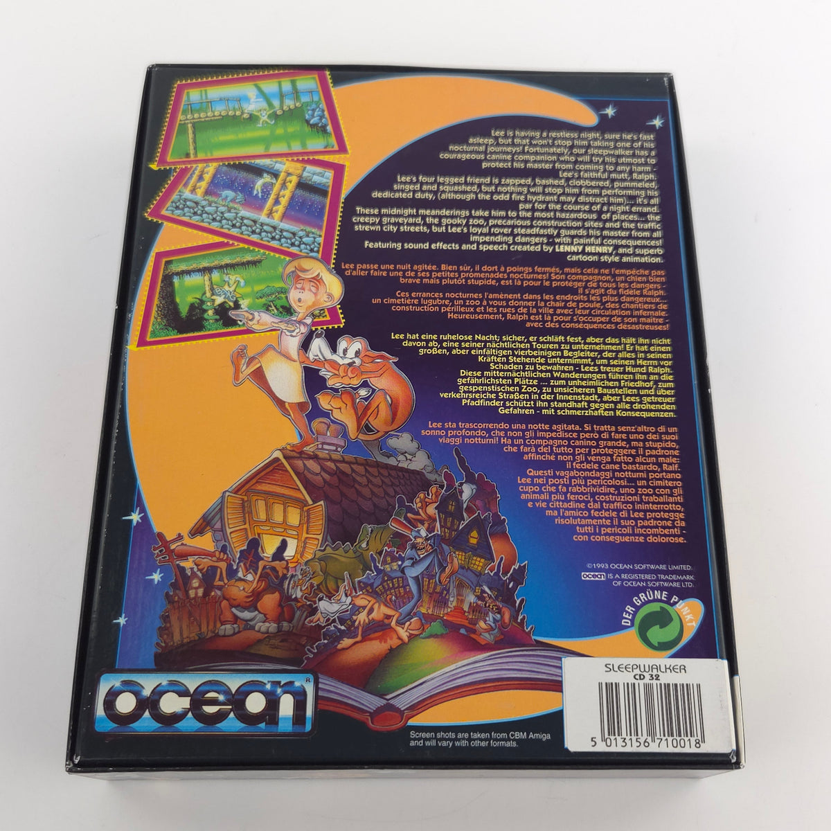 Amiga CD32 Spiel Sleep Walker Big Box OVP PAL Ocean