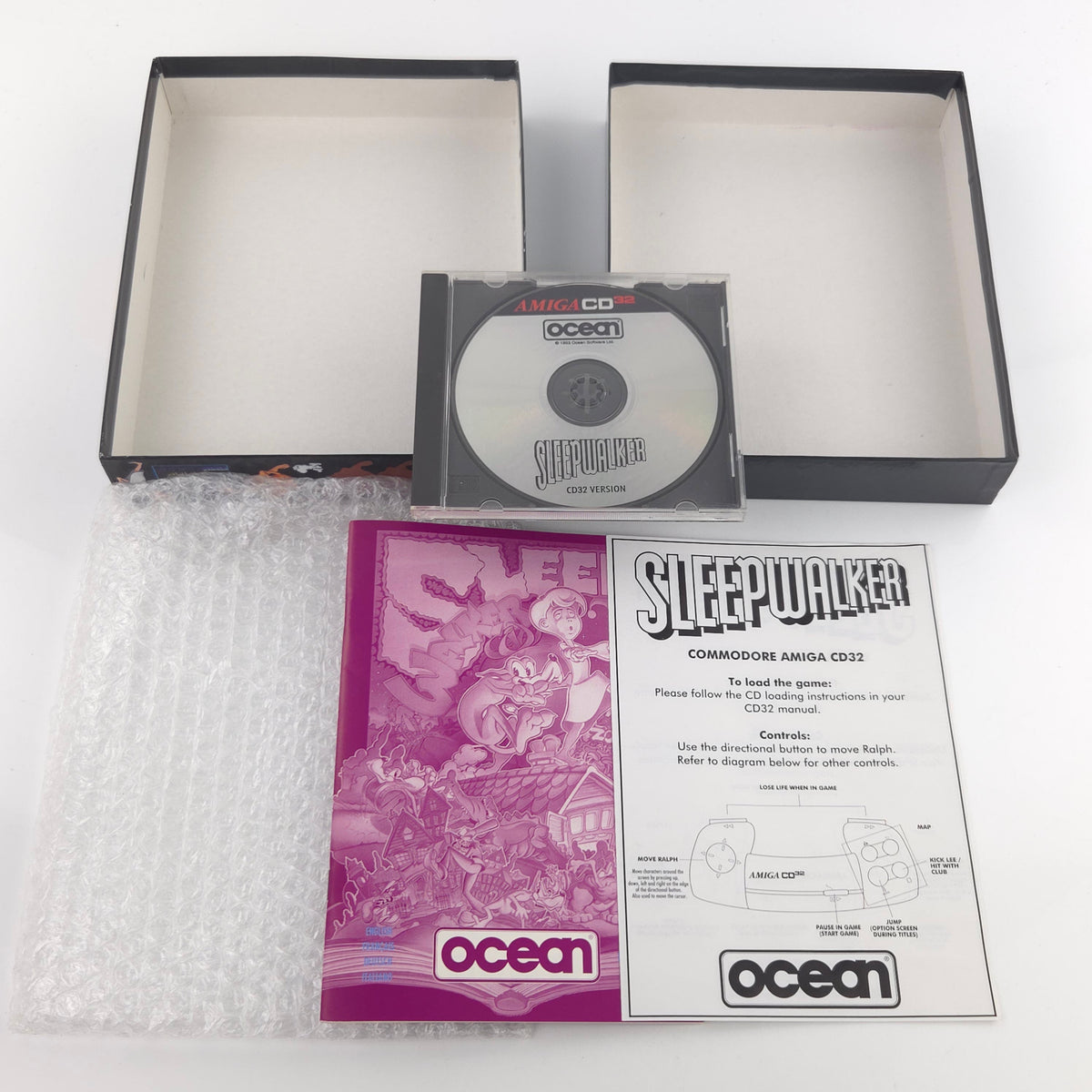 Amiga CD32 Spiel Sleep Walker Big Box OVP PAL Ocean