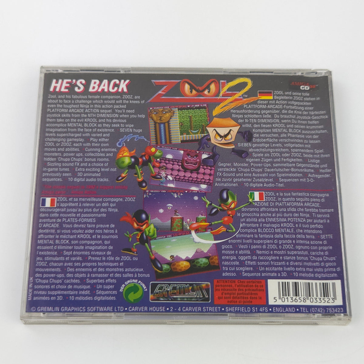 Commodore Amiga CD32 Spiel – Zool 2 (OVP PAL)