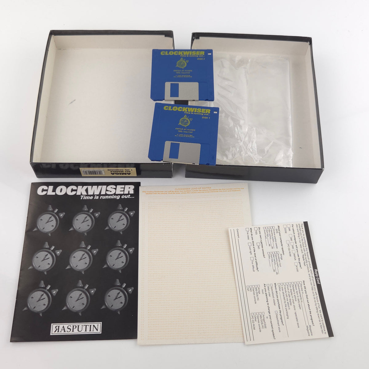 Commodore Amiga Spiel Clockwiser Big Box OVP PAL 1994