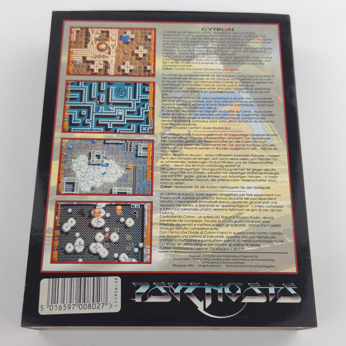 Commodore Amiga Spiel Cytron Demo Big Box OVP PAL Disk